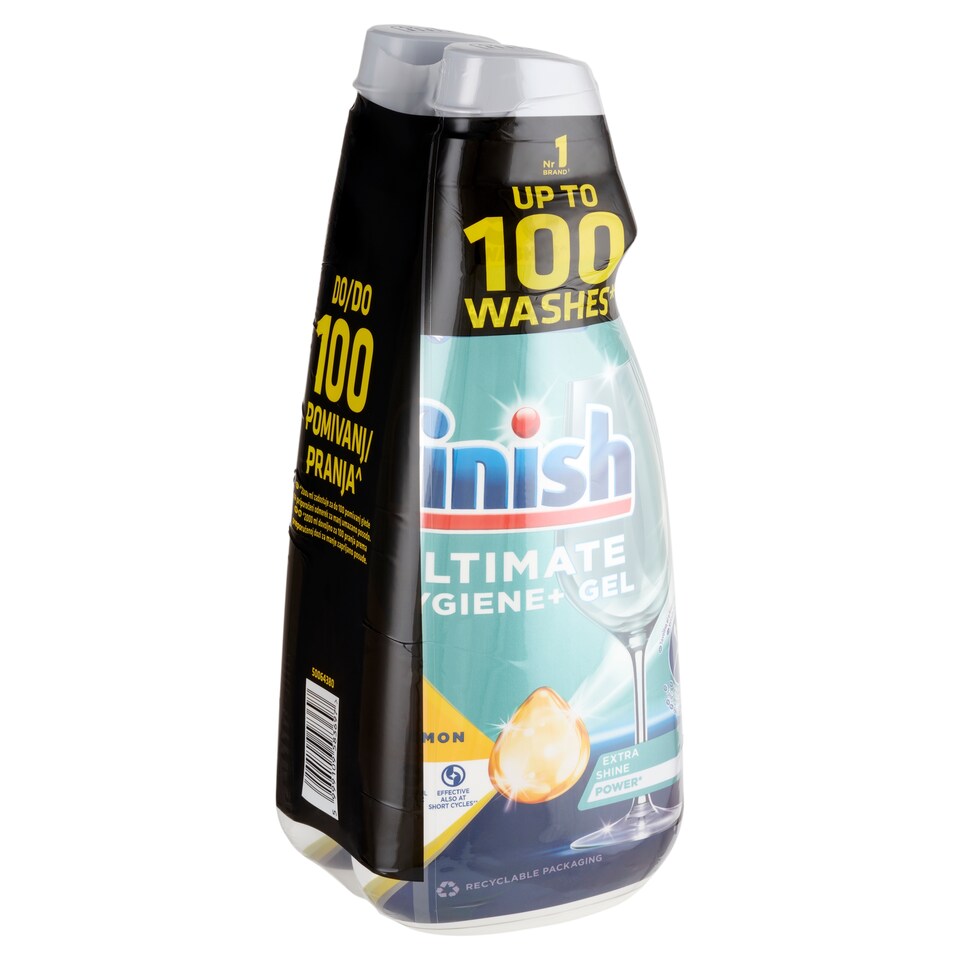 Finish Ultimate Hygiene+ Gel Citrom gépi mosogató gél 100 mosás 2000 ml