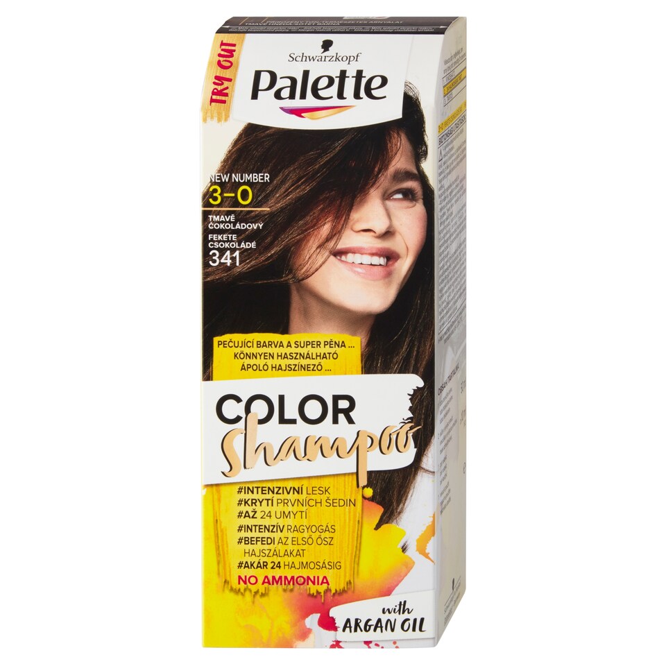 obrázok 1 z Schwarzkopf Palette Color Shampoo farba na vlasy Tmavočokoládový 3-0 (341)