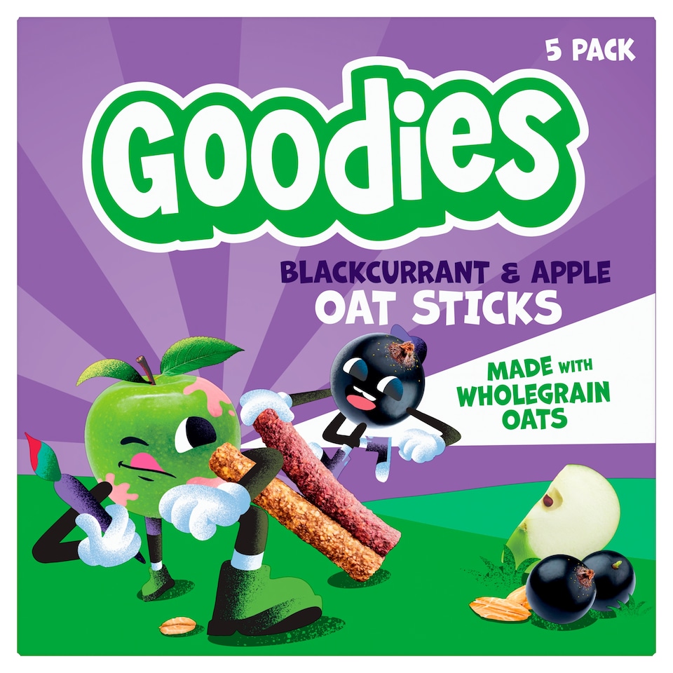 image 1 of Goodies Apple & Blackcurrant Oat Sticks 5x23g