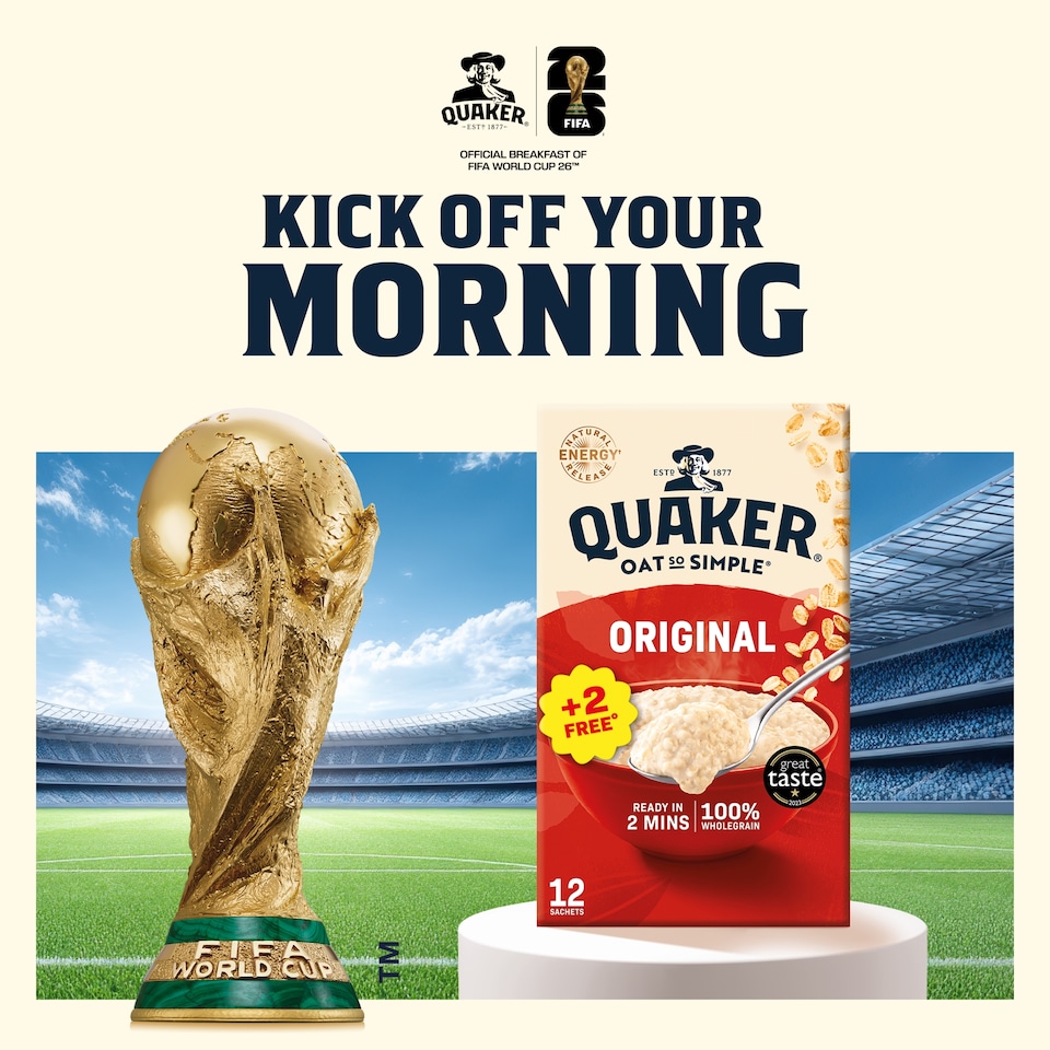 image 1 of Quaker Oat So Simple Original Porridge Sachets 12x27g