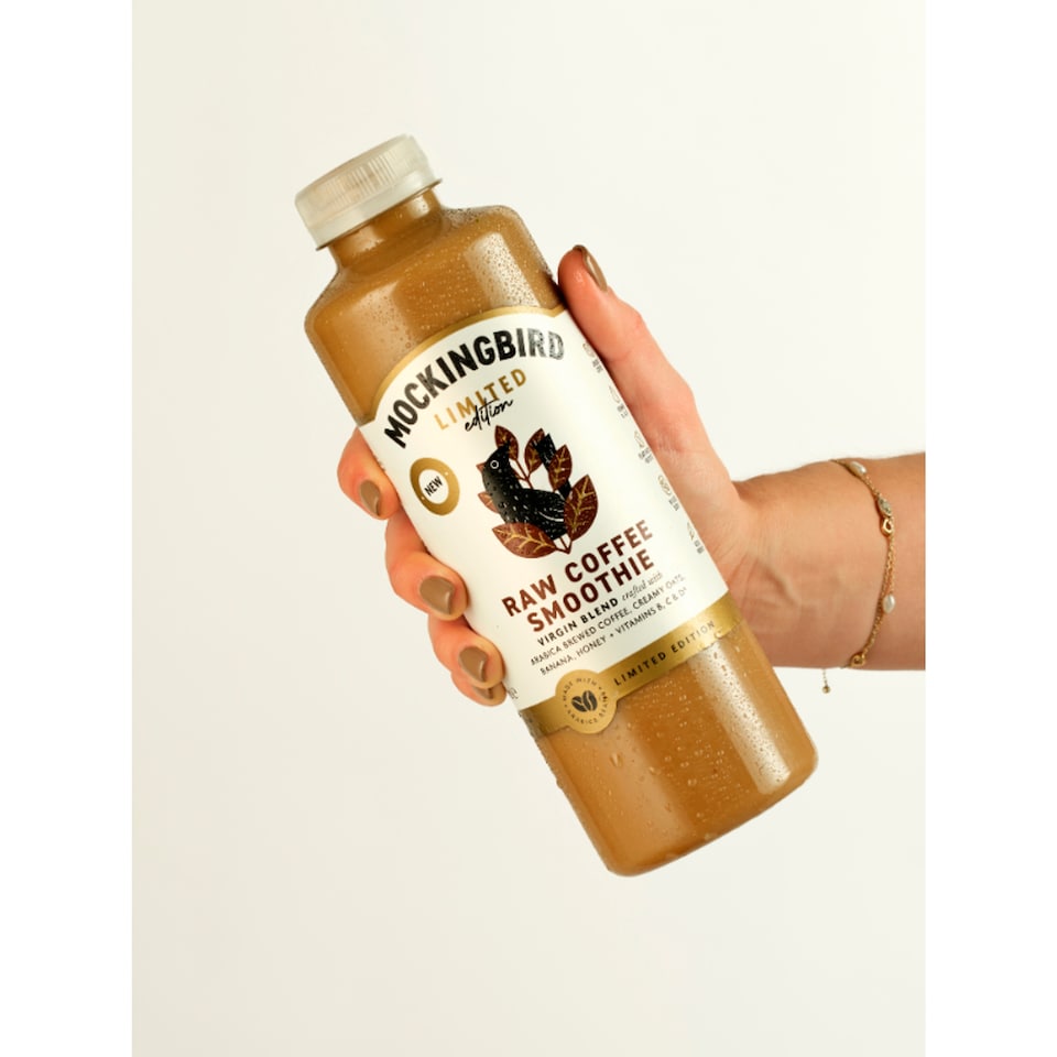 image 1 of Mockingbird Raw Coffee Smoothie, Banana, Oats, Honey Smoothie with Vitamins 750ml