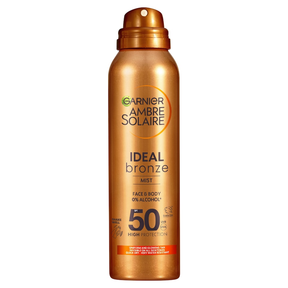 image 1 of Garnier Ambre Solaire Ideal Bronze Tanning Mist SPF50 150ml