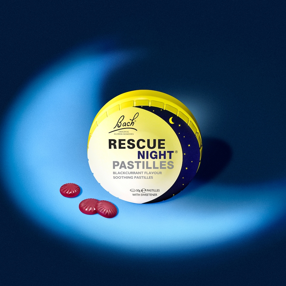 image 1 of Bach Rescue Night Pastilles Blackcurrant Flavour 50g