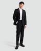 image 1 of F&F Tailored Fit Tuxedo Trousers in Black