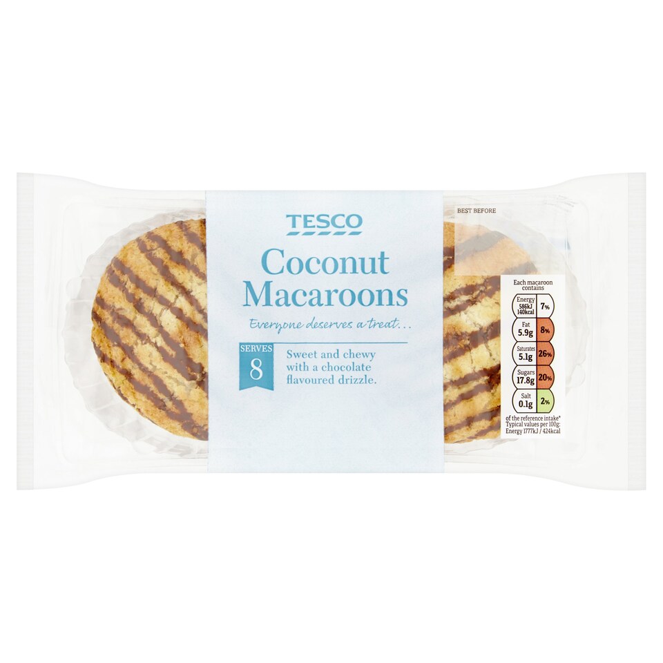 Tesco Coconut Macaroons 8 Pack