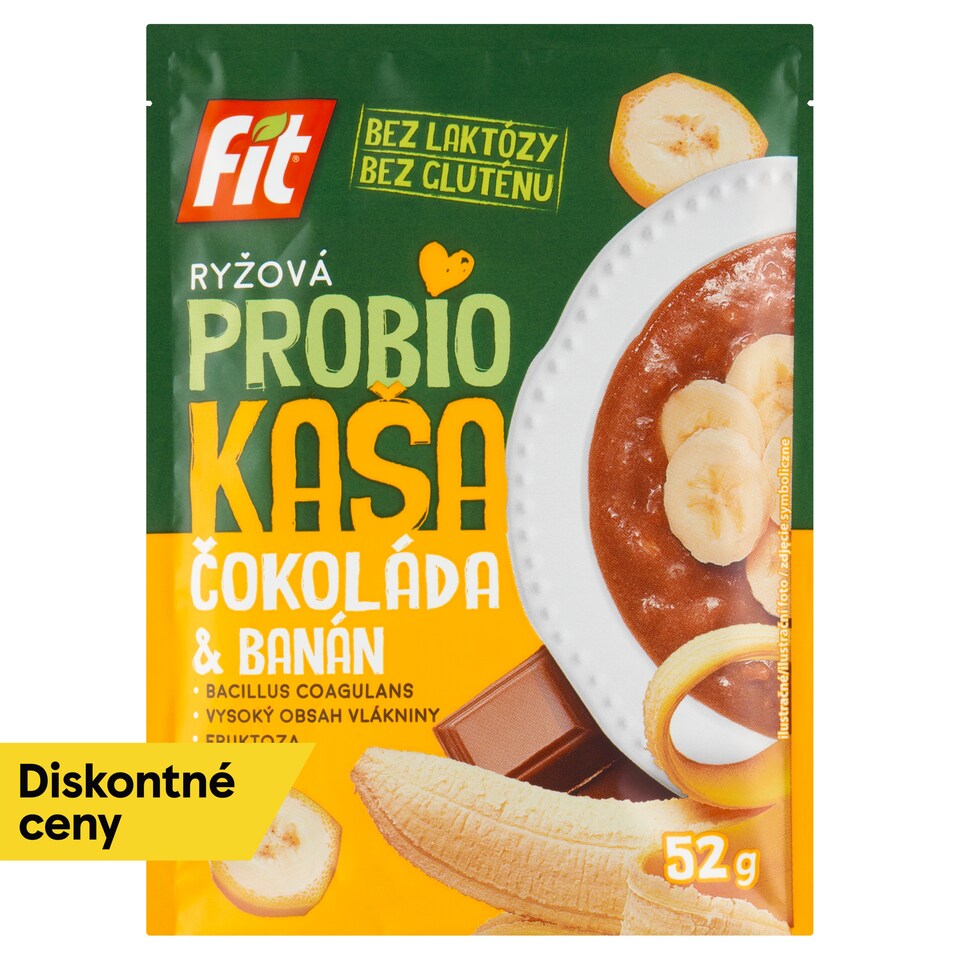obrázok 1 z Fit Ryžová probio kaša čokoláda & banán 52 g