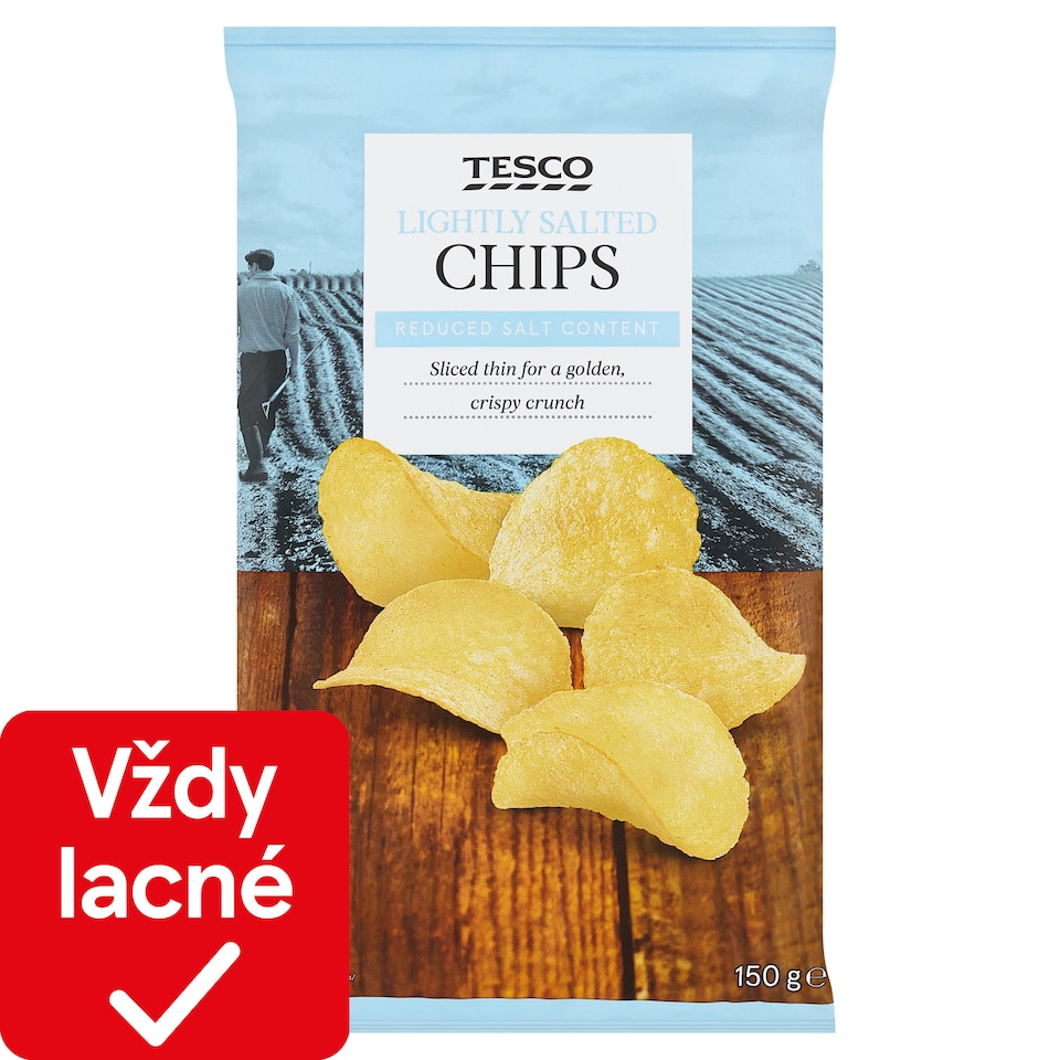 Tesco Smažené zemiakové lupienky jemne solené 150 g