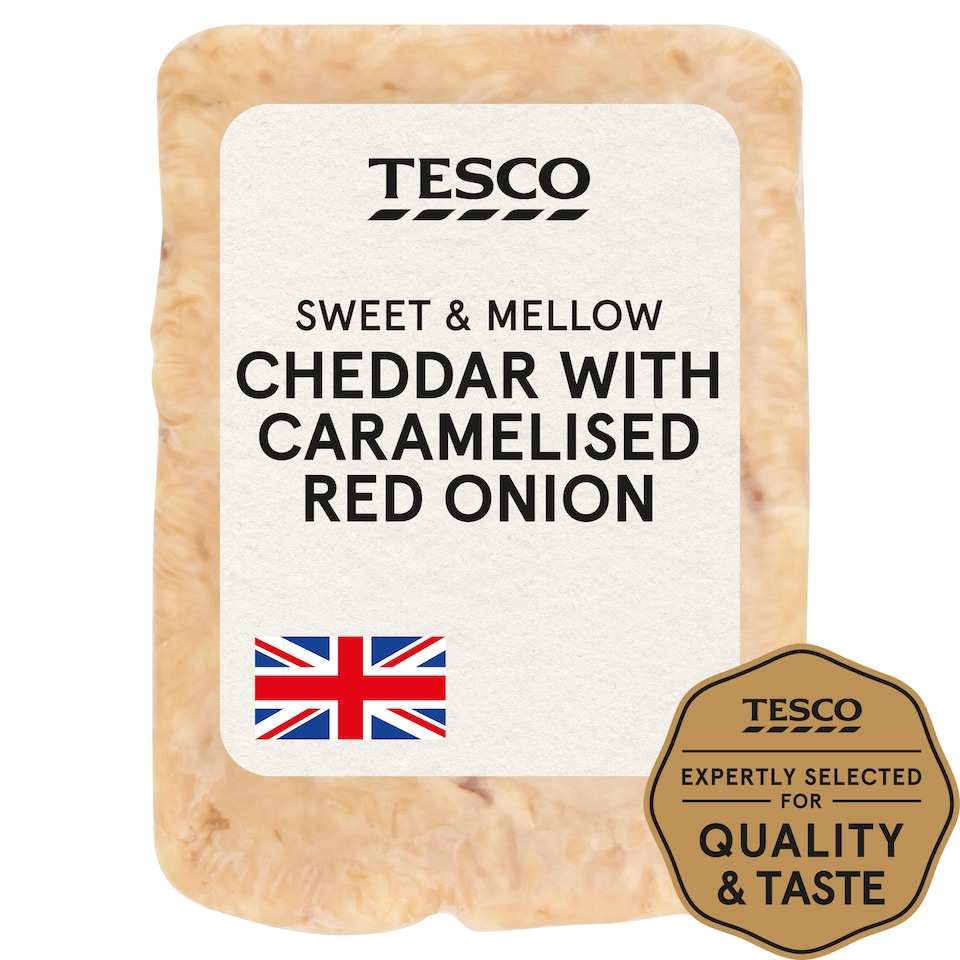 Tesco Cheddar With Caramelised Red Onion 180g