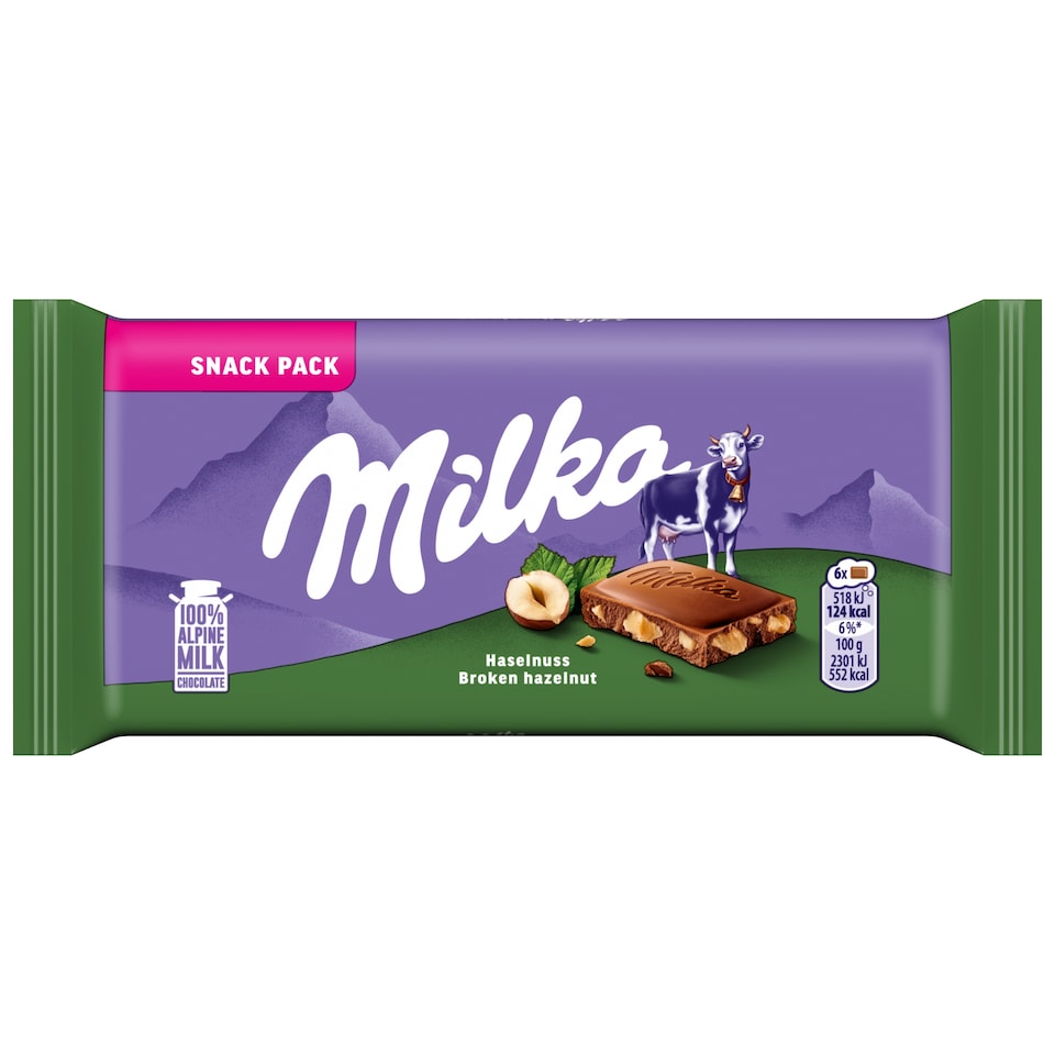 MILKA HAZELNUTS CHOCOLATE TABLET 45g