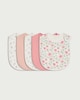 image 1 of F&F Baby 5-Pack Pure Cotton Bibs in Pink