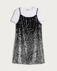 image 4 of F&F Girls Sequin Dress and Cotton Rich T-Shirt Set in Silver
