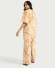 image 3 of F&F Leaf Print Wide Leg Co-ord Trousers in Multi Orange