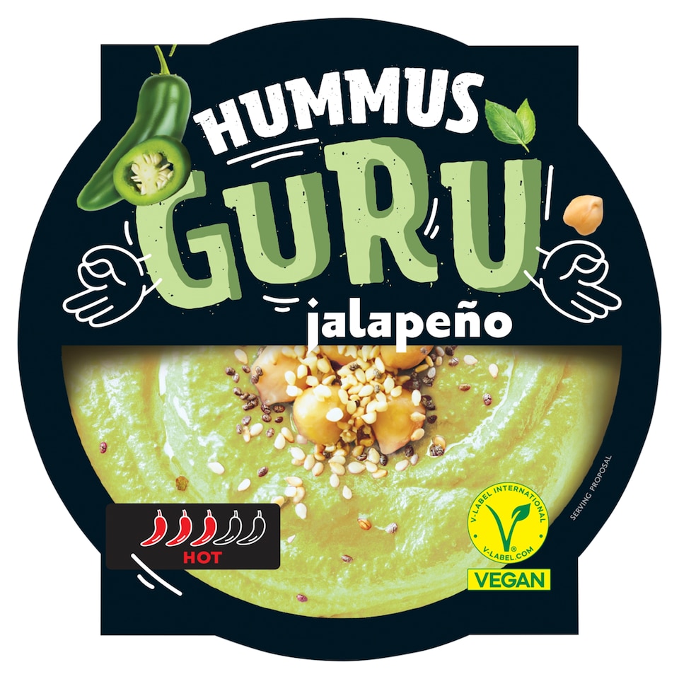 Guru Hummus jalapeno-s csicseriborsókrém 180 g 1. kép