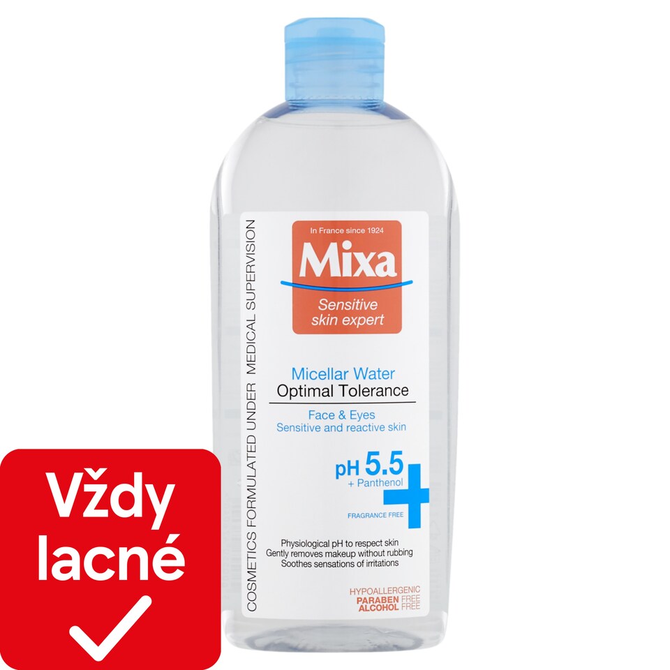 MIXA Optimal Tolerance micelárna voda na citlivú pleť, 400 ml