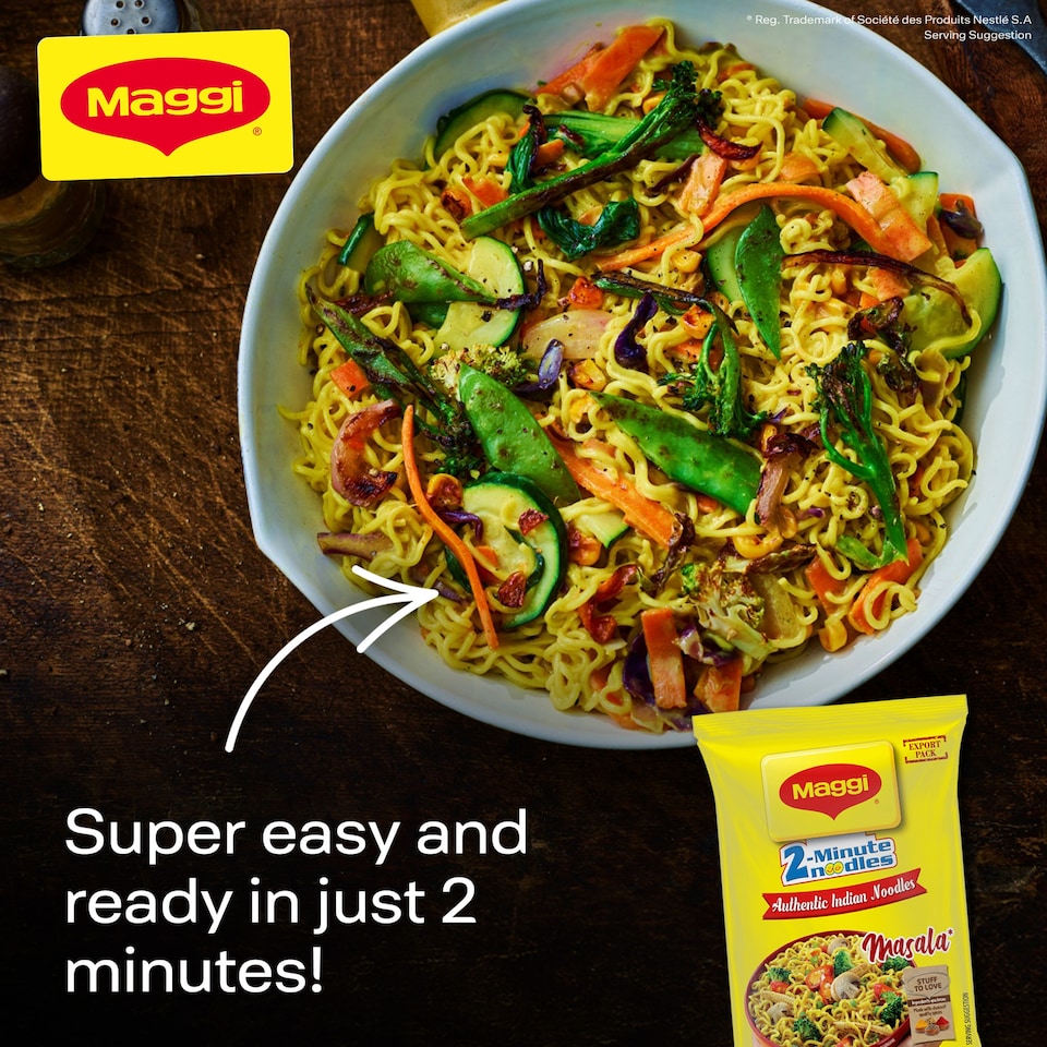 image 1 of Maggi 2 Minute Masala Flavour Instant Noodles 70g
