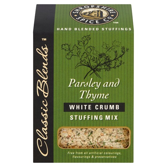 Shropshire Spice Parsley & Thyme Stuffing Mix 150G Tesco Groceries Shropshire Spice Parsley & Thyme Stuffing Mix 150G Tesco Groceries