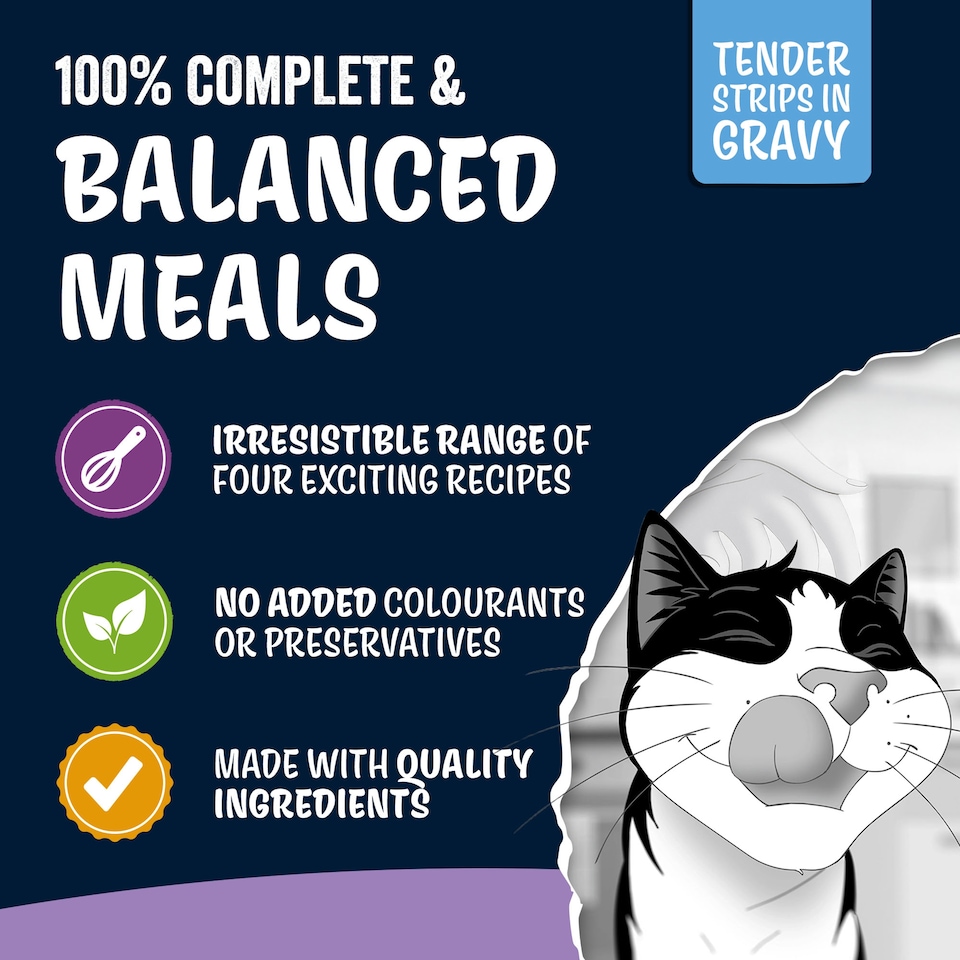 image 1 of FELIX Tasty Shreds Mixed Selection in Gravy Wet Cat Food 40x80g