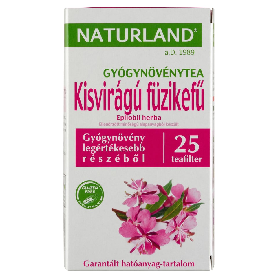 Naturland kisvirágú füzikefű gyógynövénytea 25 filter 25 g  1. kép