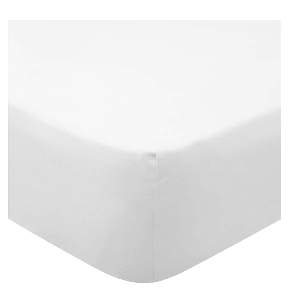  F&F Home 100% Cotton White Fitted Sheet Super King