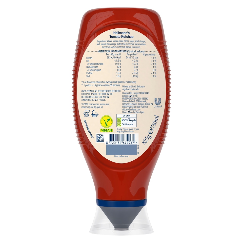 image 1 of Hellmann's Tomato Ketchup 750ml