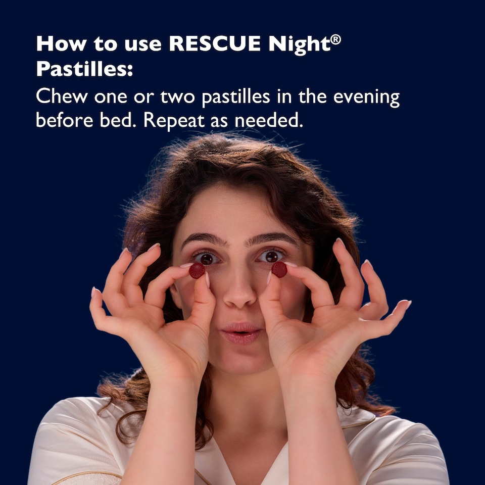 image 1 of Bach Rescue Night Pastilles Blackcurrant Flavour 50g