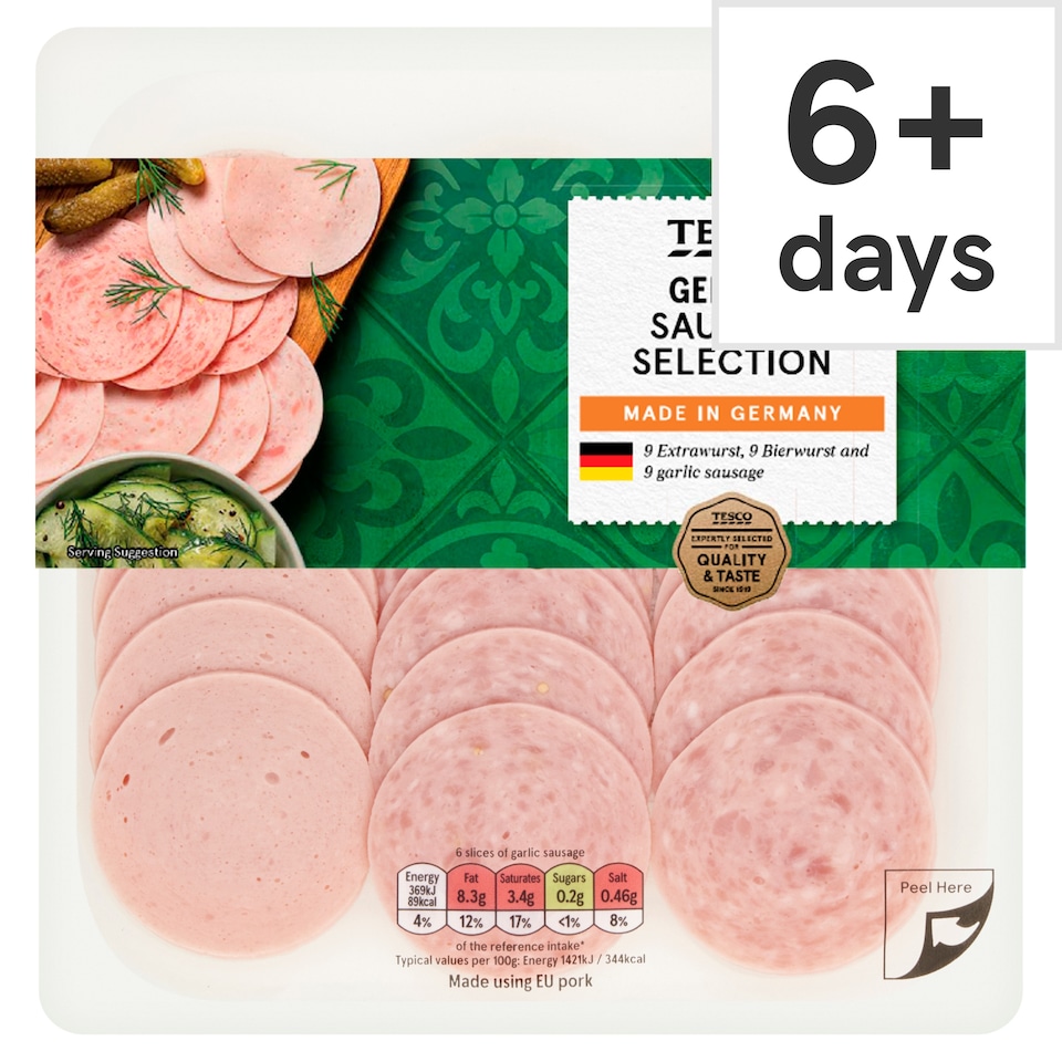 Tesco German Sausage Selection 115g