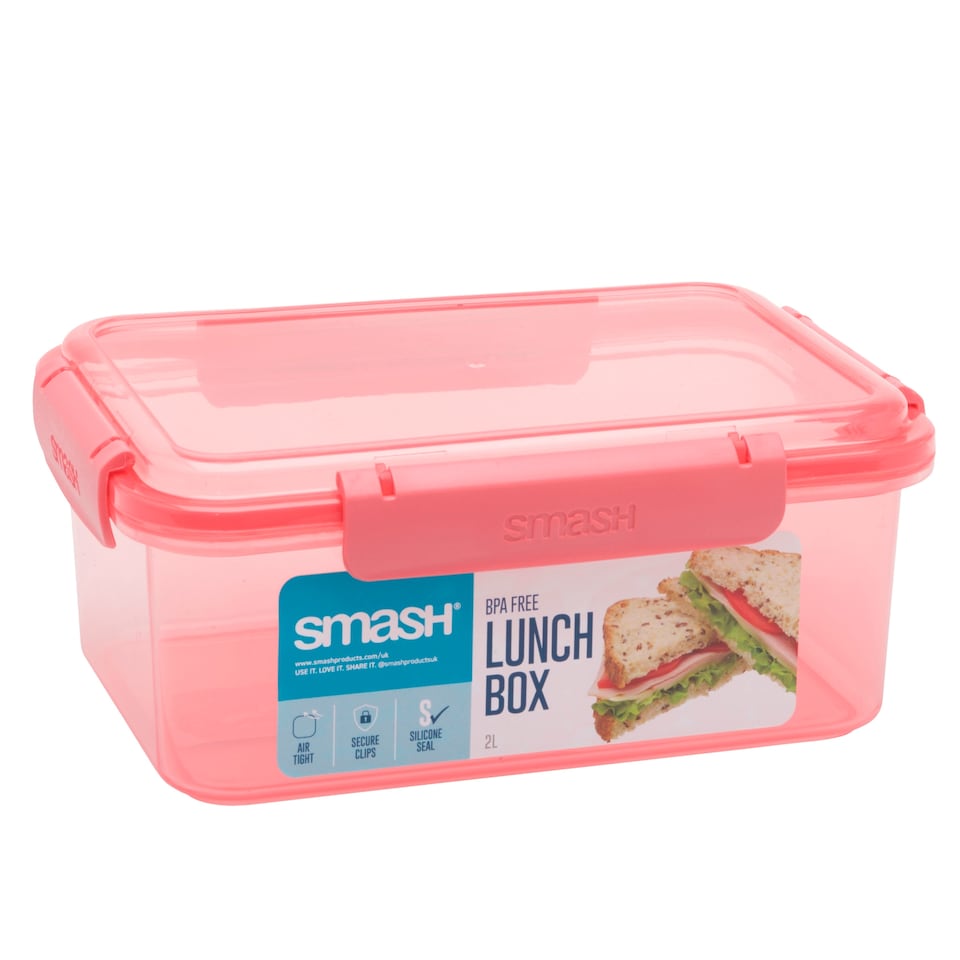 image 1 of Smash Pink Lunch Box 2L