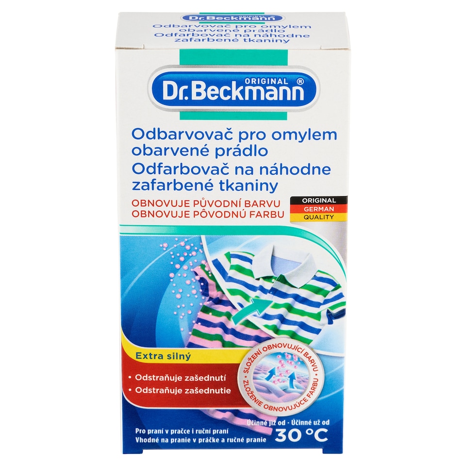 obrázok 1 z Dr. Beckmann Odfarbovač na náhodne zafarbené tkaniny 75 g