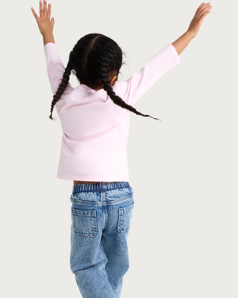 image 1 of Peppa Pig Pure Cotton Happy Days Long Sleeved Top in Pink