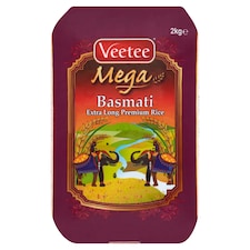 Veetee Mega Premium Basmati Extra Long Rice 2kg