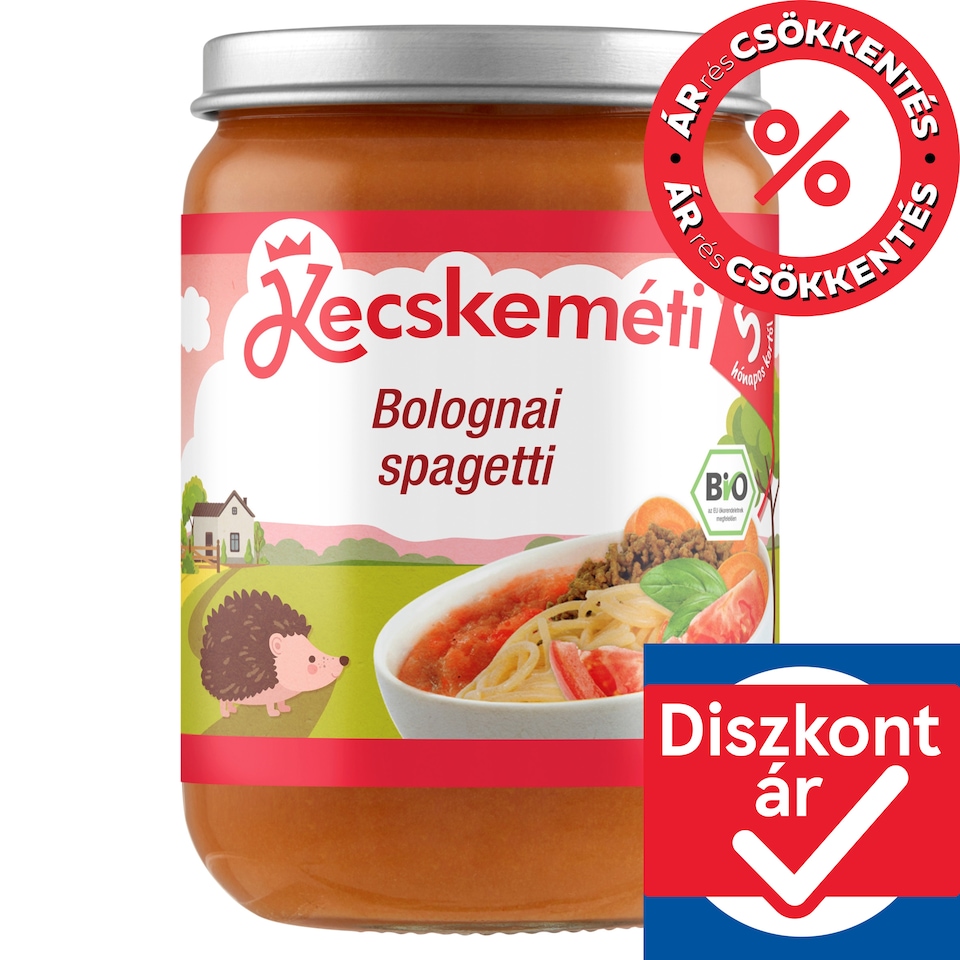Kecskeméti bio bolognai spagetti bébiétel 5 hónapos kortól 190 g