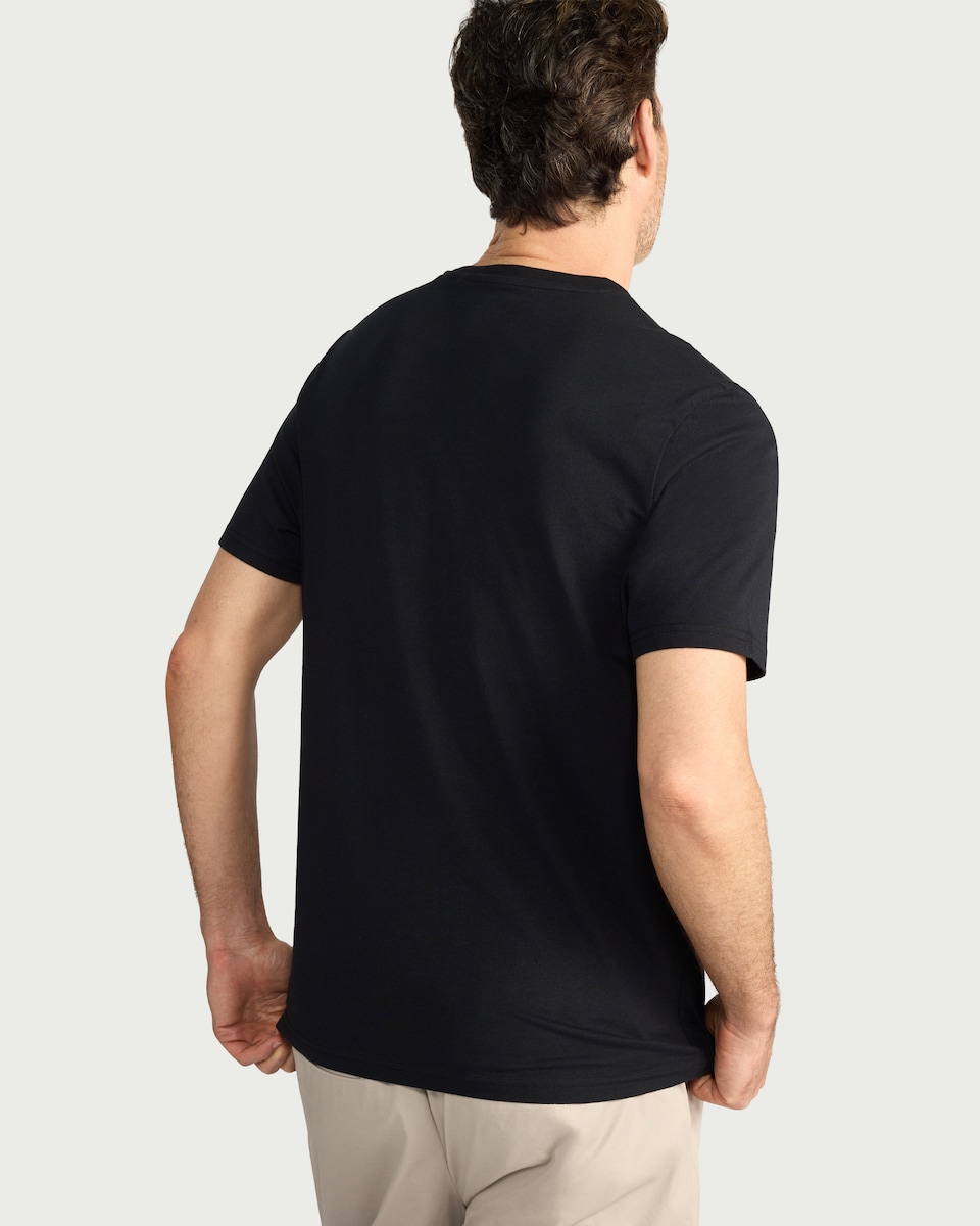 image 1 of F&F Pure Cotton T-Shirt in Black