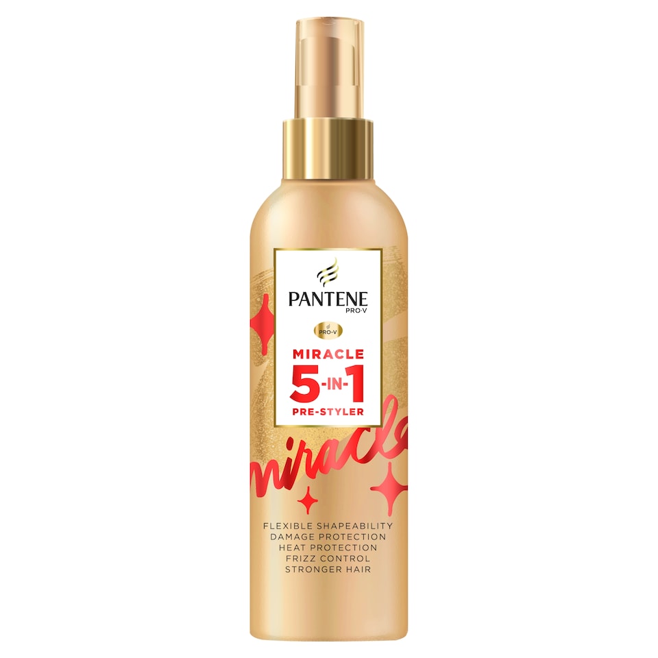 image 1 of Pantene Miracle 5 In 1 Hair Pre-Styler Hairspray 200Ml