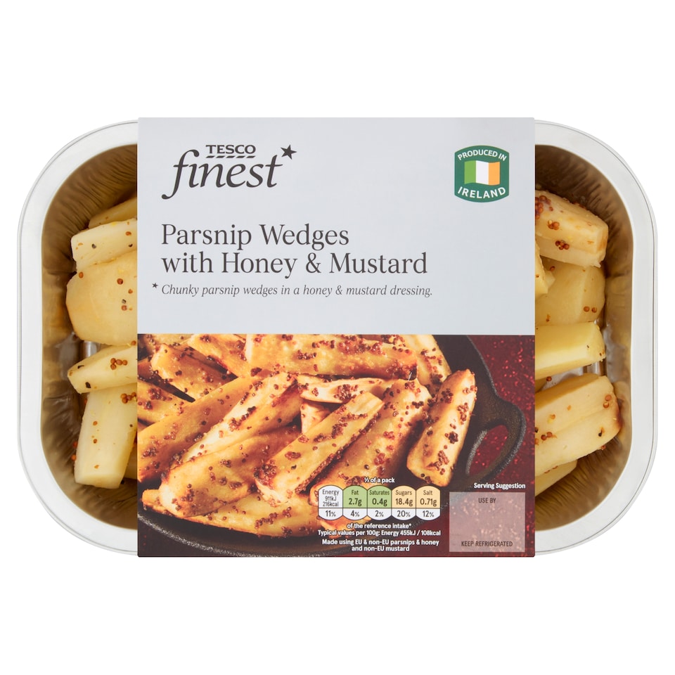Tesco Finest Parsnip Wedges With Honey And Mustard 400G