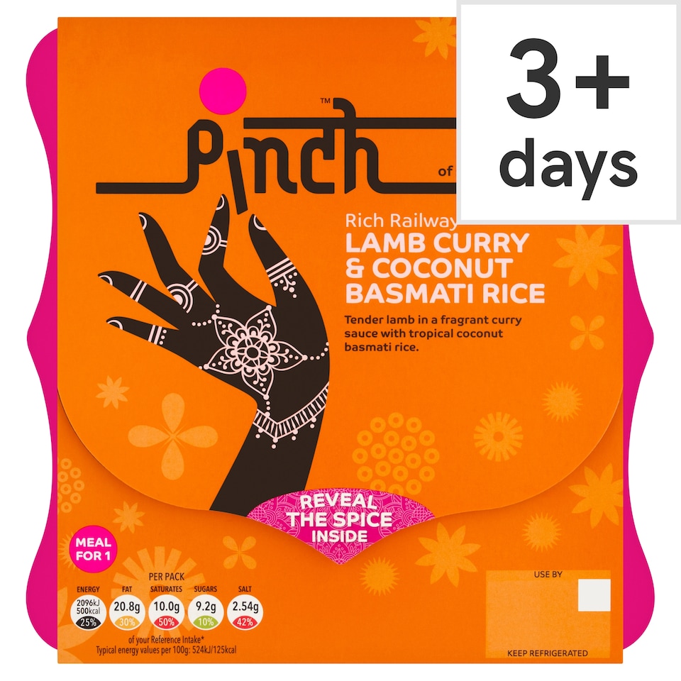Pinch Rich Railway Lamb Curry & Coconut Basmati Rice 400g