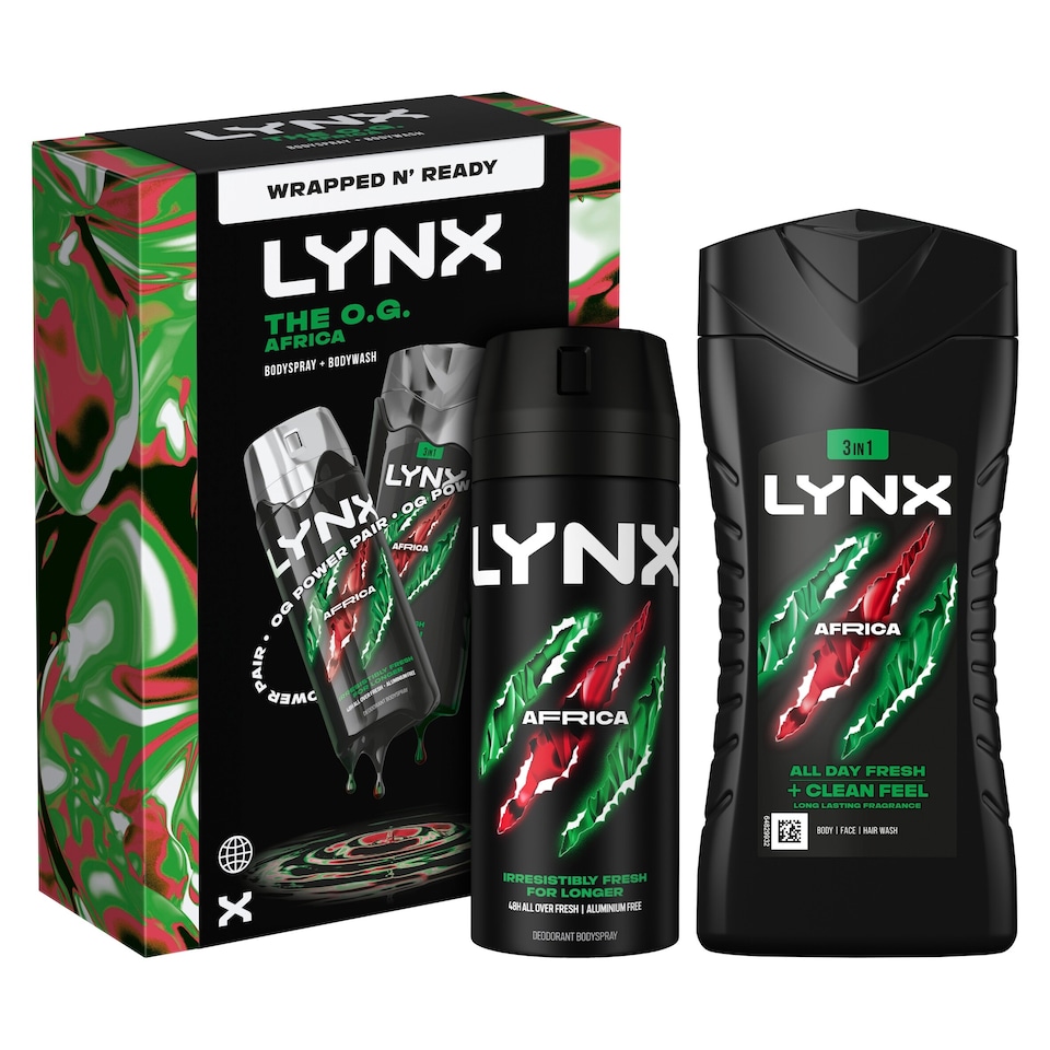 image 1 of Lynx The O.G. Africa Bodyspray & Bodywash Gift Set