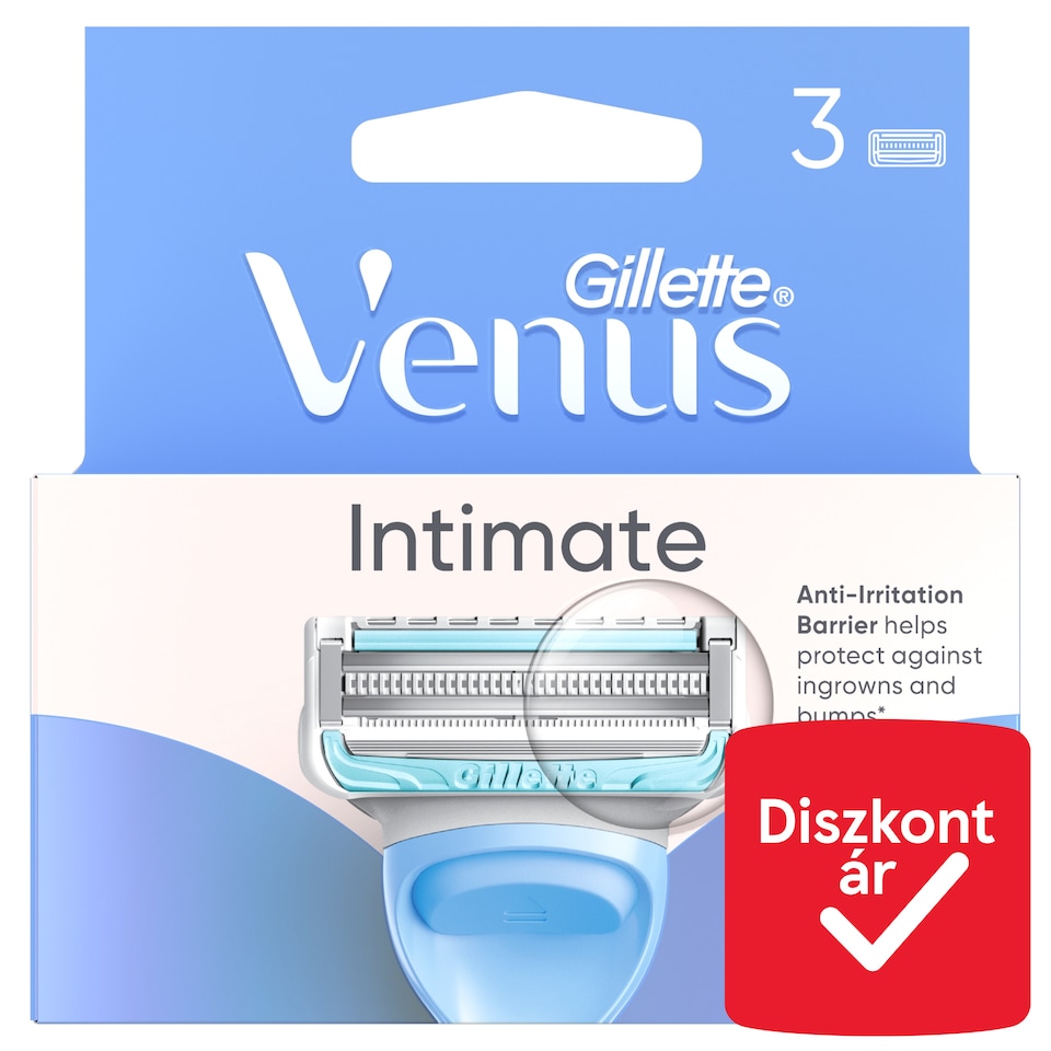 Gillette Venus Az Intim Szőrzethez és Bőrterülethez, 3 Borotvabetét  1. kép