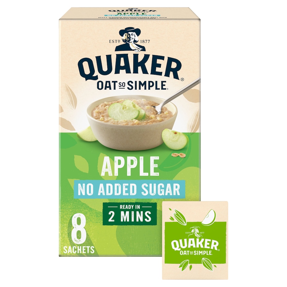 image 1 of Quaker Oat So Simple Simply Apple Porridge Sachets 8x33.9g
