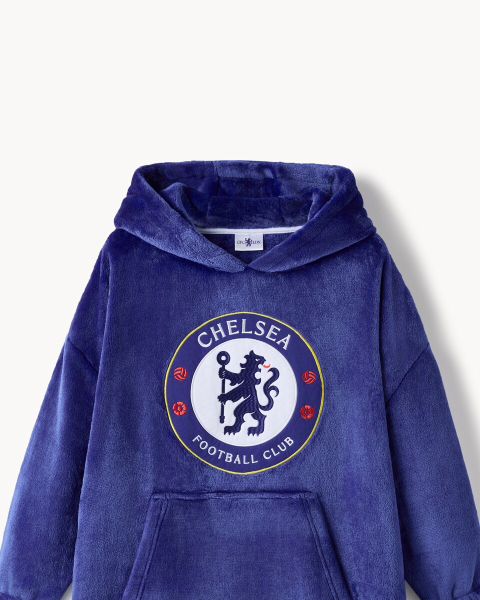 image 1 of Chelsea FC Fleece Hoodie in Blue
