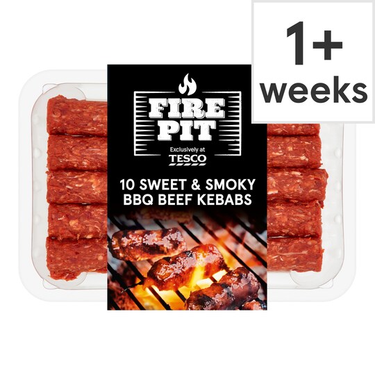 Tesco Fire Pit 10 Bbq Beef Kebabs 400G Tesco Groceries