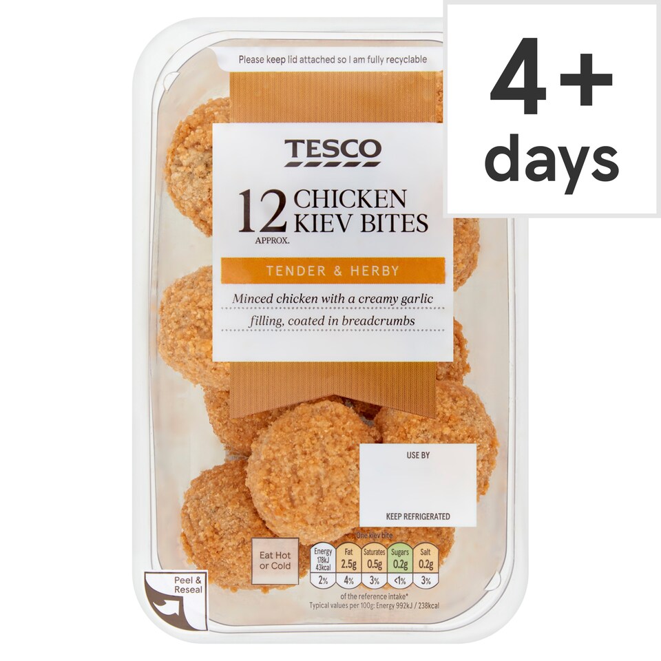 Tesco Chicken Kiev Bites 216G