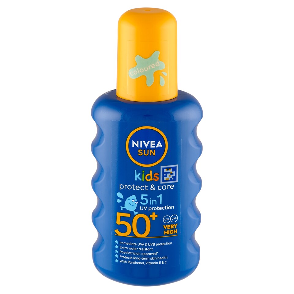 NIVEA SUN Kids hidratáló színezett gyermek napozó spray FF50+ 200 ml