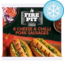 Tesco Firepit Cheese & Chilli Pork Sausages 640G