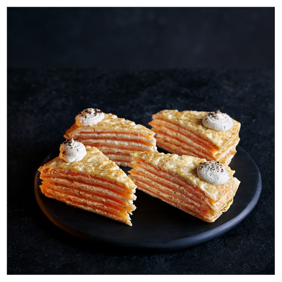 Tesco Finest Four Smoked Scottish Salmon Gateau Slices 400g Serves 4