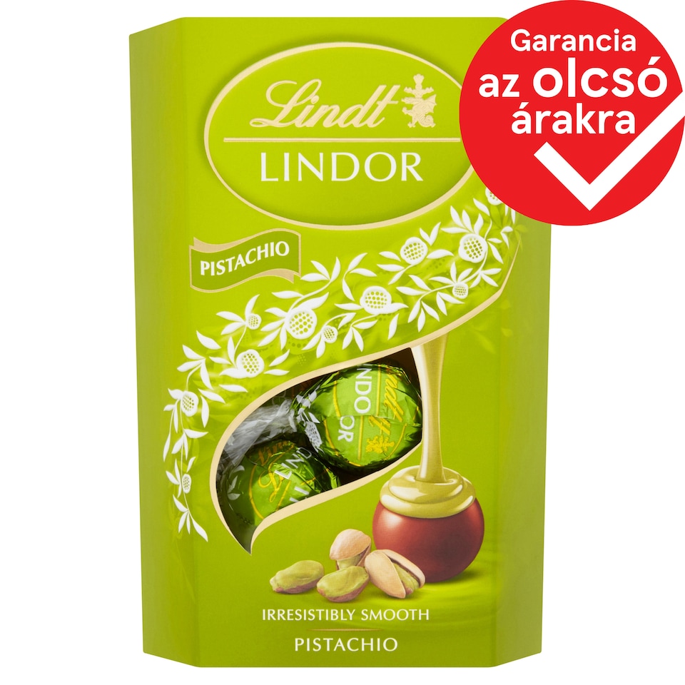Lindt Lindor Milk Chocolate with Soft Melting Pistachio Cream Filling 200 g