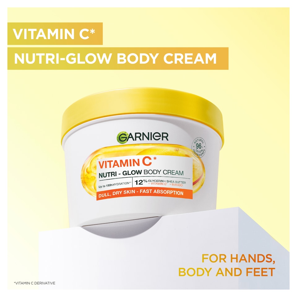 image 1 of Garnier Body Superfood Nutri-Glow Cream - Vitamin C & Mango 380ml