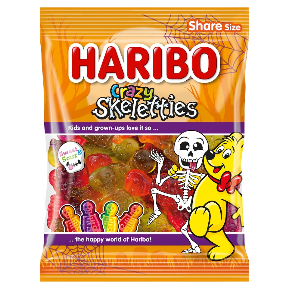 Haribo Crazy Skeletties Jelly with Fruit Flavors 160 g