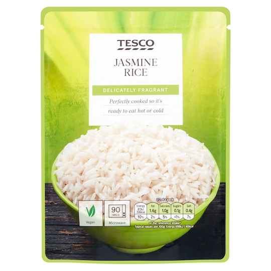 Tesco Microwave Jasmine Rice 250g Groceries Tesco Microwave Jasmine Rice 250g