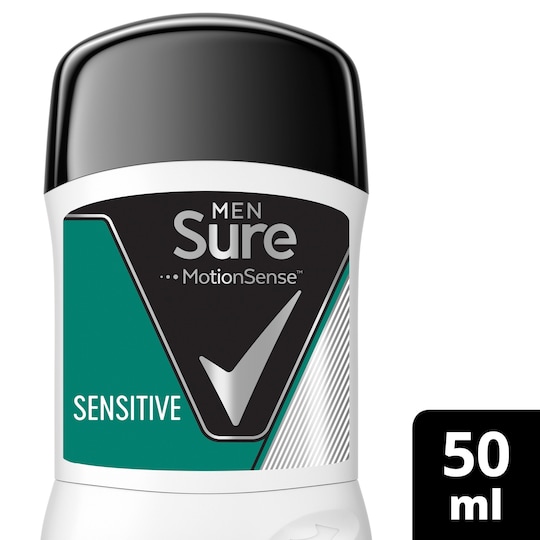 Sure Men Sensitive Stick Antiperspirant Deodorant 50Ml Tesco Groceries