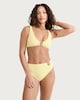 image 3 of F&F Textured Starfish Accent Bikini Top in Yellow